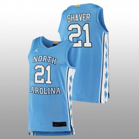 Will Shaver #21 Blue North Carolina Tar Heels 2022 College Basketball Jersey